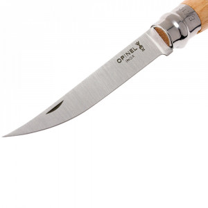 Нож Opinel филейный №10, нержавеющая сталь, рукоять бук
