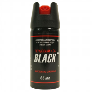 Перцовый (газовый) баллончик «Black» 65 мл, аэрозольно-струйный, ОC+CS Перцовый (газовый) баллончик «Black» 65 мл, аэрозольно-струйный, ОC+CS