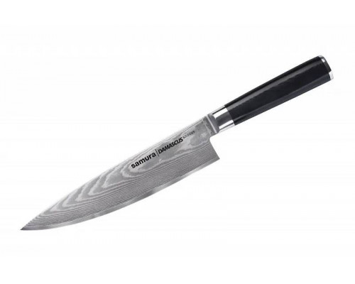 Нож кухонный "Samura DAMASCUS" Шеф 200 мм, G-10, дамаск 67 слоев