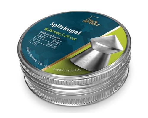 Пули H&N Spitzkugel 6,35 мм, 1,61 грамм, 150 штук