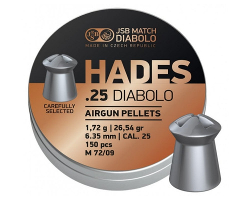 Пули JSB Hades Diabolo 6,35 мм, 1,72 грамм, 300 штук